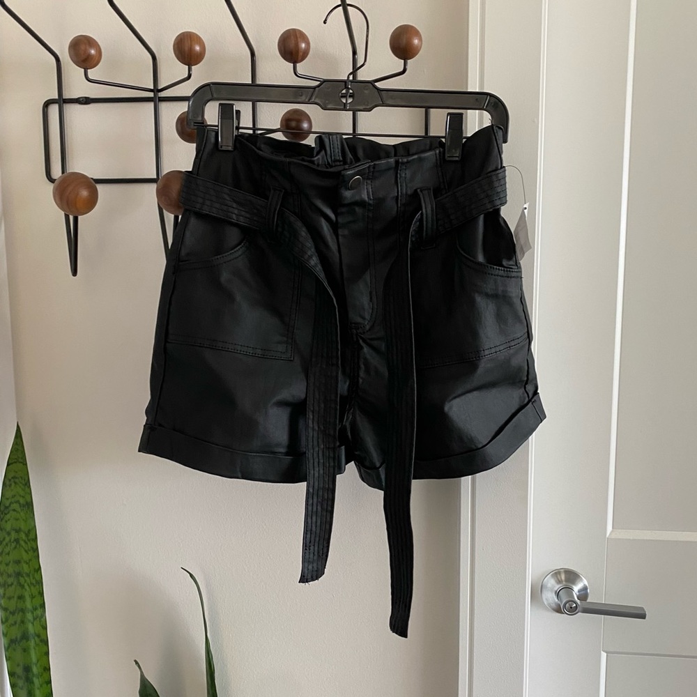 Akira faux leather shorts